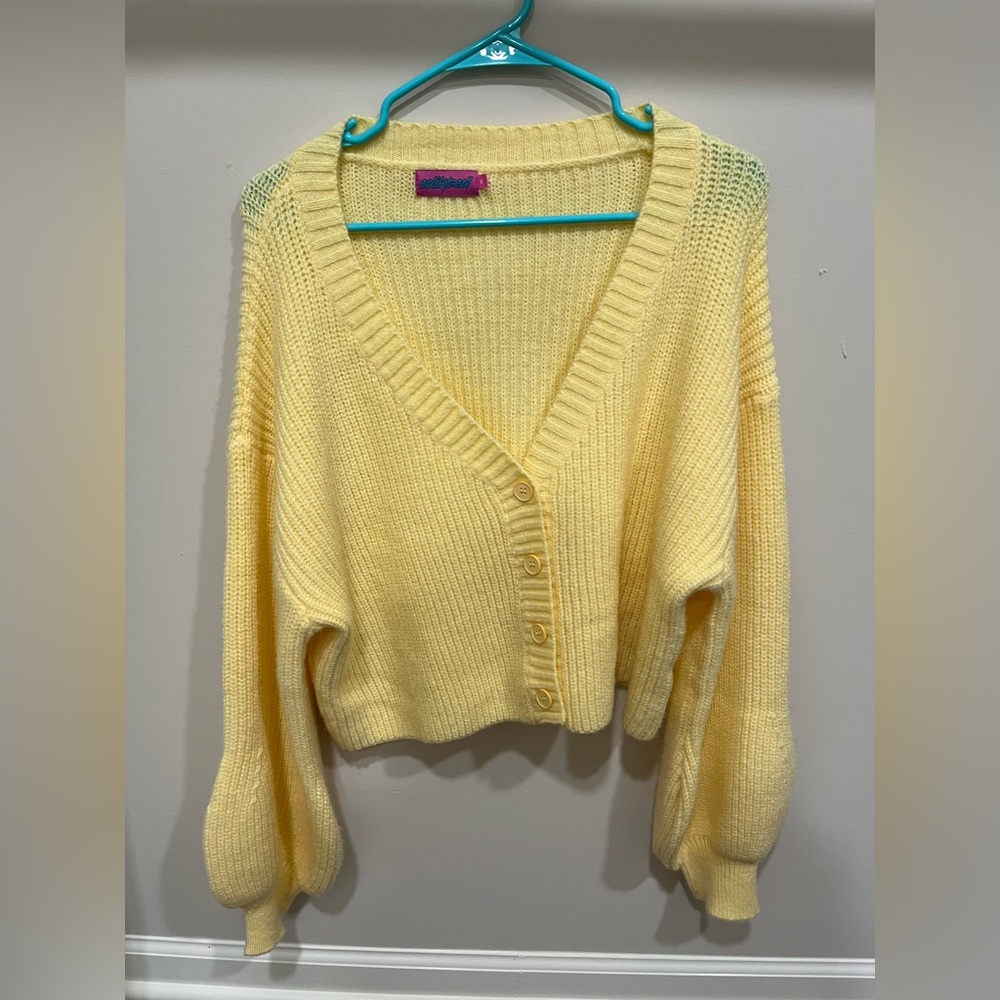 Edikted yellow cardigan NWOT